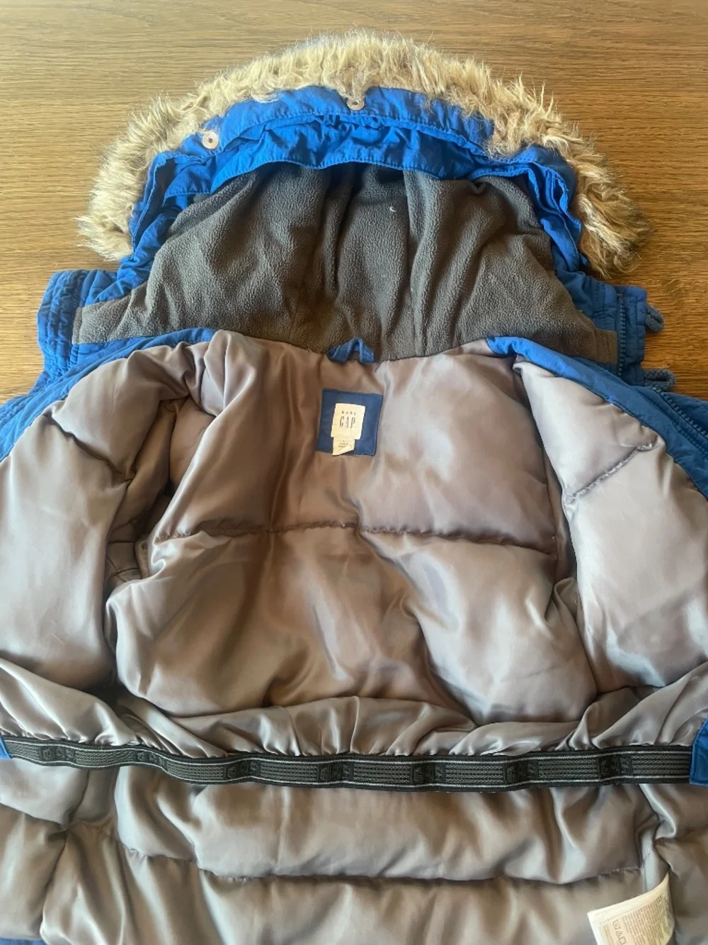 Baby Gap Boys 3T Blue Winter Parka Coat & Knit Hat Bundle